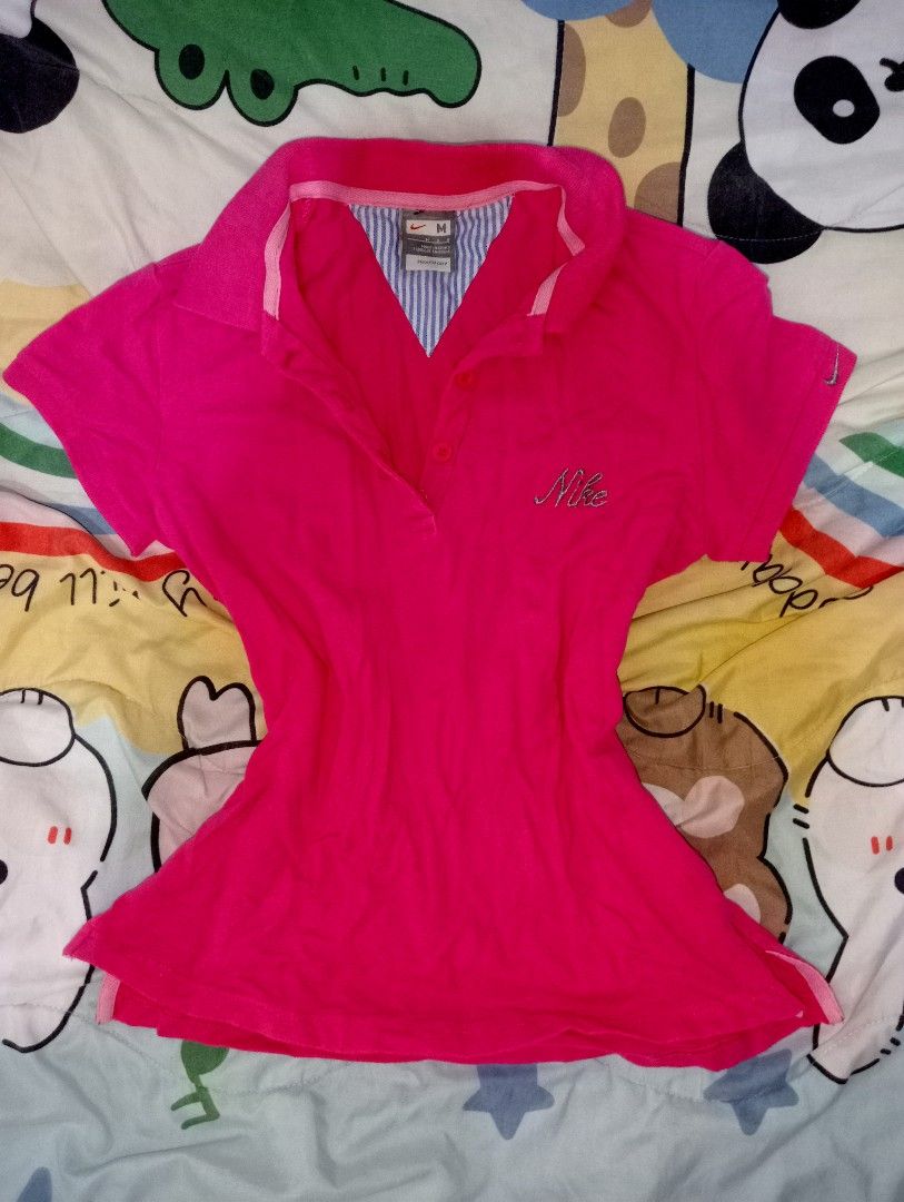 Nike Y2k Pink Polo Top (Category: Blouses) located in Pasay City. Submitted by elirouge (Listing ID 1470099579, Image 1). Description: .