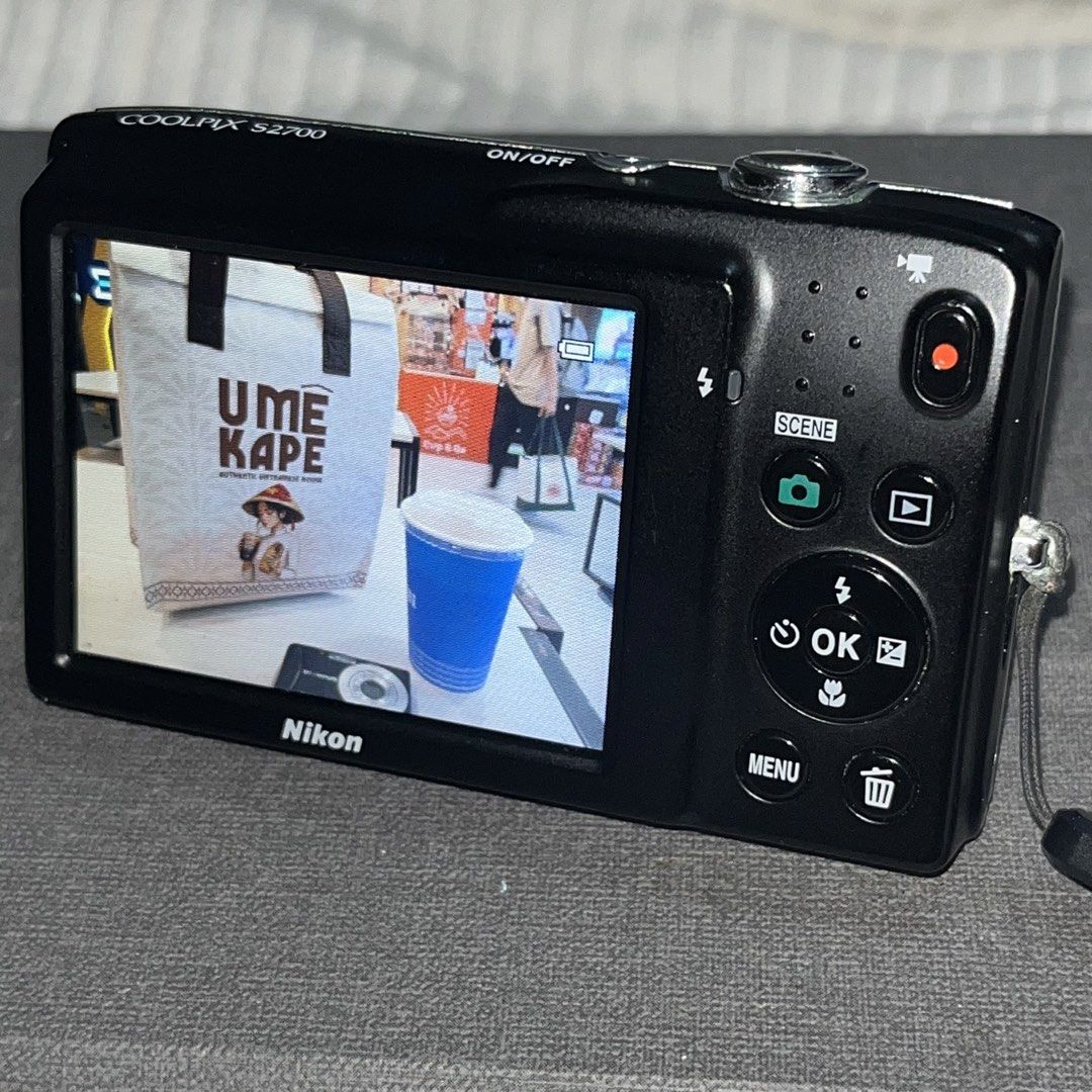 NIKON COOLPIX S2700 (Category: Cameras) located in Marilao. Submitted by gatchapix (Listing ID 1470078970, Image 3). Description: 𐙚 FOR SALE: NIKON COOLPIX S2700 ‧₊˚ price: ₱5,500 (negotiable) ─── ⋆⋅𐙚⋅⋆ ─── 🥛 condition & notes: ↳ body cosmetics: 9.5/10 ↳ no functional issues - screen, flash, zoom, buttons all working ↳ performance: 100% working condition - ready to use! 🎀 inclusions: ↳ camera unit ↳ battery ↳ universal charger ↳ camera bag/po