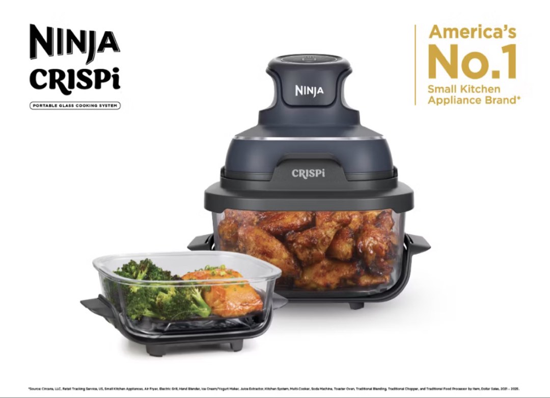 Portable Machine Vision Systems Ninja Crispi airfryer Portable Glass Cooking System , TV & Home ...