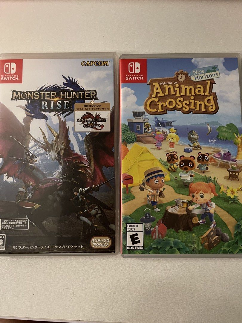 Nintendo Switch Games (Category: Nintendo) located in Manila. Submitted by watdahick (Listing ID 1470074782, Image 1). Description: Animal Crossing- ₱1,500 Monster Hunter Rise- ₱1,000 Marikina loc Facebook page: DGPH ZONE.