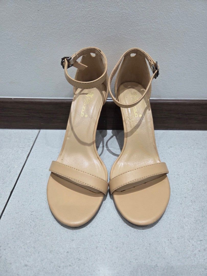 Nude Stiletto High Heel Ankle Strap Sandals (Category: Heels) located in Manila. Submitted by declutter1202 (Listing ID 1470104844, Image 2). Description: size 35 loc: binondo manila .