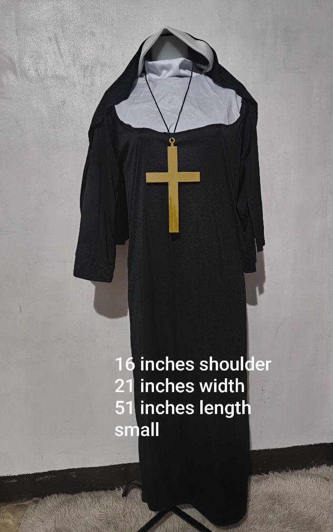 Nun Costume Halloween Costume (Category: Dresses) located in Marikina City. Submitted by alecfordy (Listing ID 1470026445, Image 1). Description: Nun Costume Adult Size Available:Small, Large , XL.