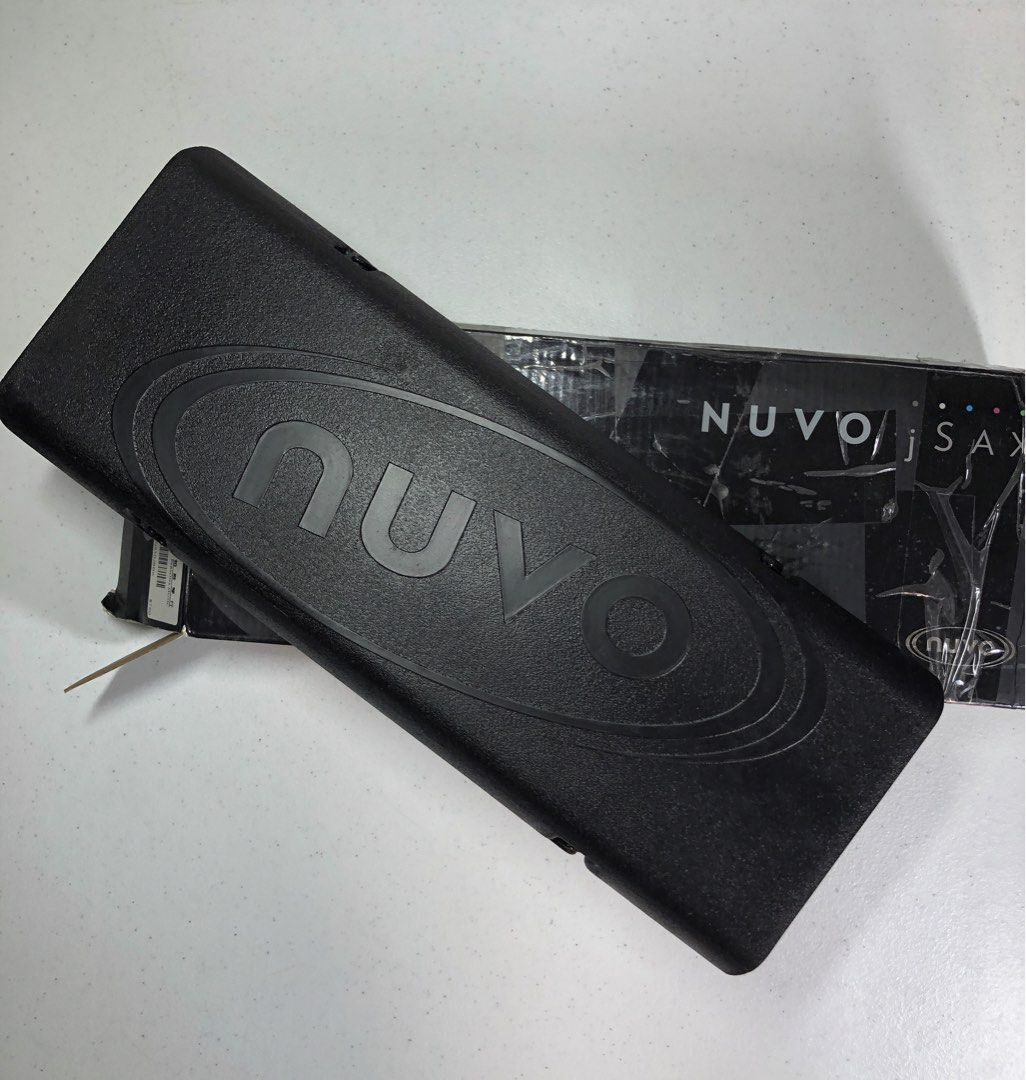 Nuvo jSAX Instrument Black with Case and Box (Category: Musical Instruments) located in Manila. Submitted by all.dressed.up (Listing ID 1470005761, Image 3). Description: Model: Nuvo jSAX wind instrument (All Black) Condition: Great portable setup, ideal for beginners and kids Includes: Mouthpieces, neck, curved bell, thumb rest, and grease container Storage: Comes in a custom-molded hardshell case with the original branded box included Perfect f