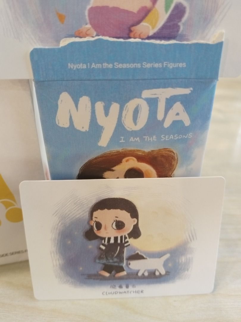 Nyota I Am the Seasons (Category: Designer & Blind Box Toys) located in Santa Rosa. Submitted by mgacosta0122157 (Listing ID 1470022825, Image 2). Description: - Series: Nyota I Am the Seasons - Characters: Forest Tapestry & Cloudwatcher - Condition: Sealed Foil - Inclusions: Character cards and original packaging boxes included Location: QC/Mandaluyong Price negotiable. Buyer shoulders shipping fee. .