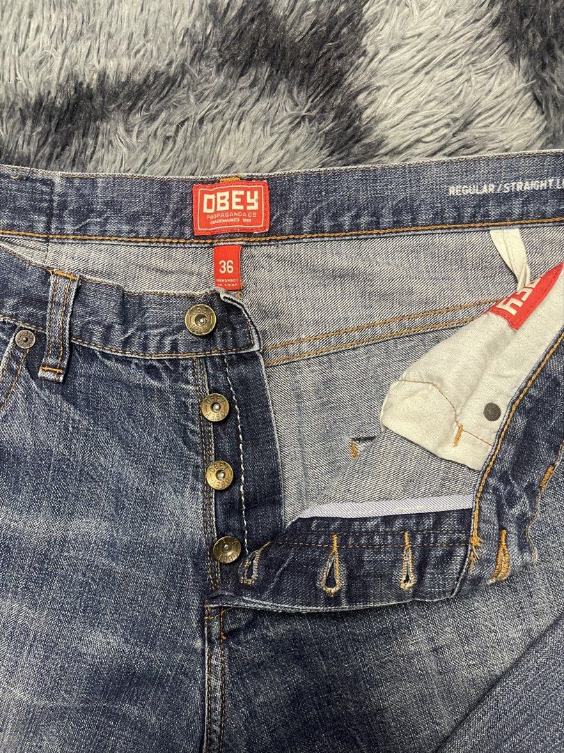 obey pants (Category: Jeans) located in Caba. Submitted by thriftedpopcorn (Listing ID 1469991493, Image 3). Description: obey pants size xl dimentions: waist:36 jnches length: 41 inches color rate:9/10 or better overall contition: good to excellent 400 plus sf 💰mop:gcash/maribank 📦mod:jnt 📍location: san fernando la union.