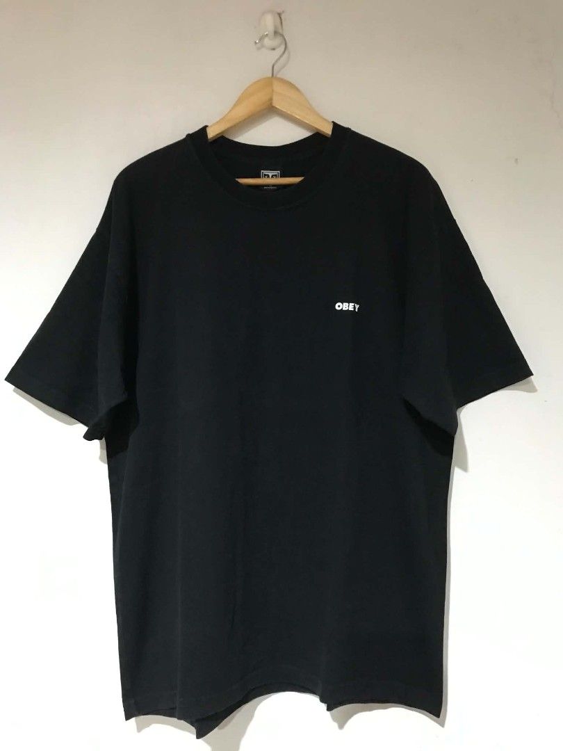 OBEY TSHIRT (Category: Tshirts & Polo Shirts ) located in Cebu City. Submitted by jocsjocsjocs (Listing ID 1470049302, Image 1). Description: OBEY TSHIRT XL ON TAG 24W x 29L EXCELLENT CONDITION ISSUE: HAIRLINE CRACKS ON PRINT SA BACK PART (SEE LAST PIC) P499 + SF.