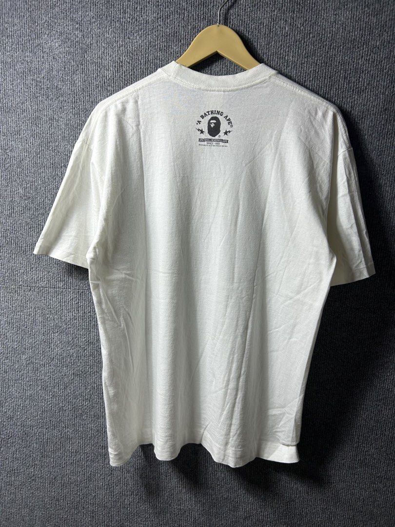 OG BAPE TEE (Category: Activewear) located in Manila. Submitted by cy_bakz (Listing ID 1470100735, Image 3). Description: GUARANTEED AUTHENTIC MENS / -OG BAPE TEE - (WHITE) SIZE : LARGE ON TAG (Mens) LENGTH : 28 WIDTH : 22 (MEASURED IT BY INCHES) COLOR RATE - 9.8/ 10 OVER ALL CONDITION - 9.8/ 10 IN EXCELLENT CONDITION NO FLAWS / ISSUES (NEED WASH ONLY) ₱ 📩📥 PRICE • Slightly Negotiable • Bacolod City meet up for checking • Open for COD around ba