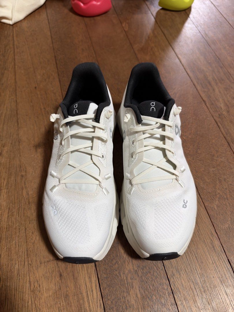 On Running Cloudtilt Pearl Ice Size 7.5W (Category: Sneakers) located in Manila. Submitted by charlesebchan (Listing ID 1470031840, Image 2). Description: On Cloudtilt sneakers in Pearl Ice colorway. Women's size US 7.5, EU 38.5, UK 5.5, JP 24.5. White mesh upper with black collar detailing and tonal lacing system. Cushioned CloudTec Phase midsole setup with white and black outsole pods. Unworn pair with pristine outsoles, clean interiors, and or