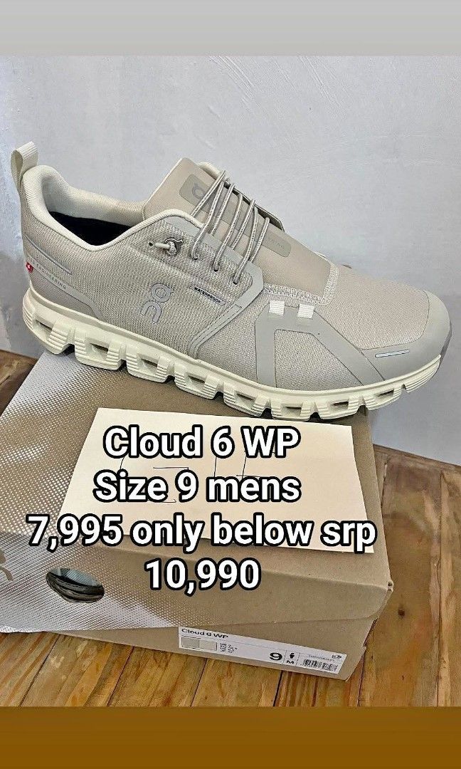 OnCloud 6 WP (Category: Sneakers) located in Makati City. Submitted by giesneak (Listing ID 1470139020, Image 1). Description: For sale OnCloud 6 WP Size 9 7,995 only below srp 11,490 Brand new Imus area Ship : lalamove / jnt Pm me.