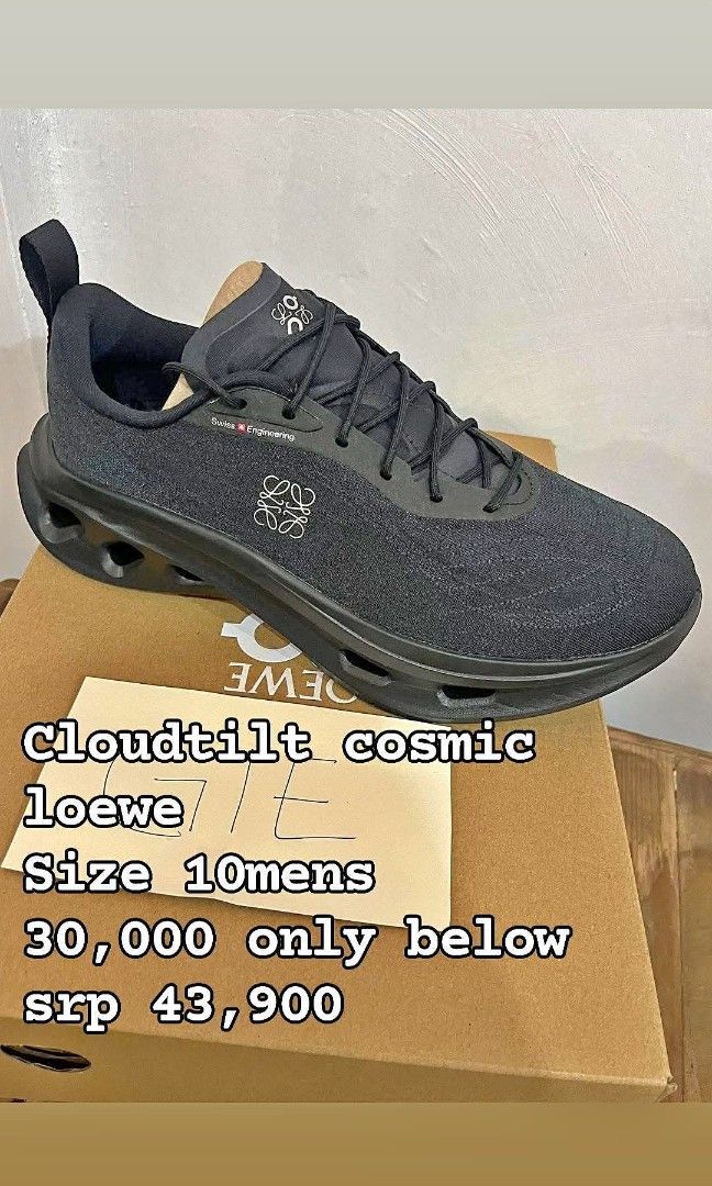 OnCloudtilt Cosmic Loewe (Category: Sneakers) located in Makati City. Submitted by giesneak (Listing ID 1470138663, Image 2). Description: For sale OnCloudTilt Cosmic LOEWE Red size 10 OnCloudTilt Cosmic LOEWE Black SIZE 10 30k each only below srp 43,900 Brand new Imus area Ship : lalamove / jnt Pm me.