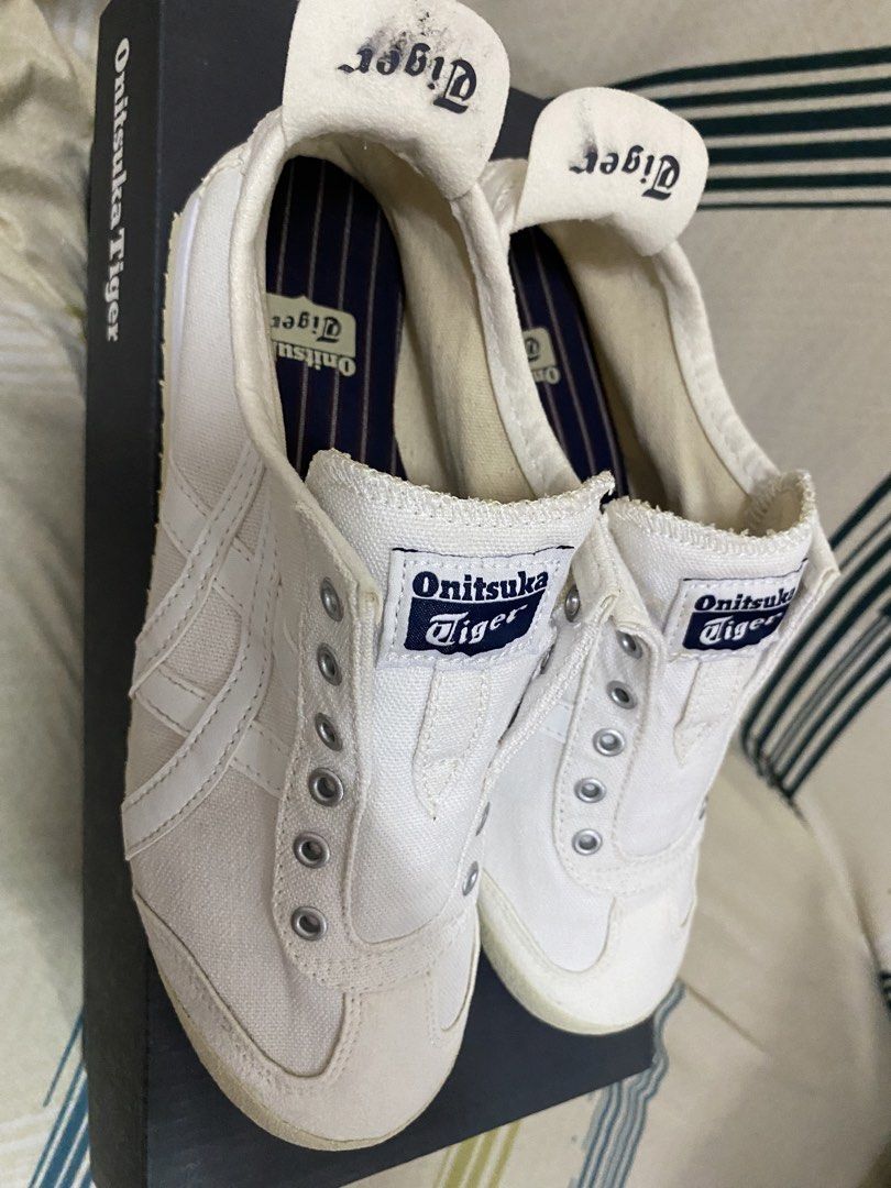 Onitsuka Tiger Mexico 66 Slip On (Category: Sneakers) located in Cabanatuan. Submitted by yerichum (Listing ID 1470037185, Image 2). Description: Selling my own shoes. Barely used, ayaw ko kasi madumihan (wrong choice of color). Bagong palinis by pro shoe cleaner then tinago ko na. Bought thru legit japan pasabuy. Good deals na since mataas ang price nowadays dahil mataas rin rate ng japanese yen Size: Euro 37 (23cm).