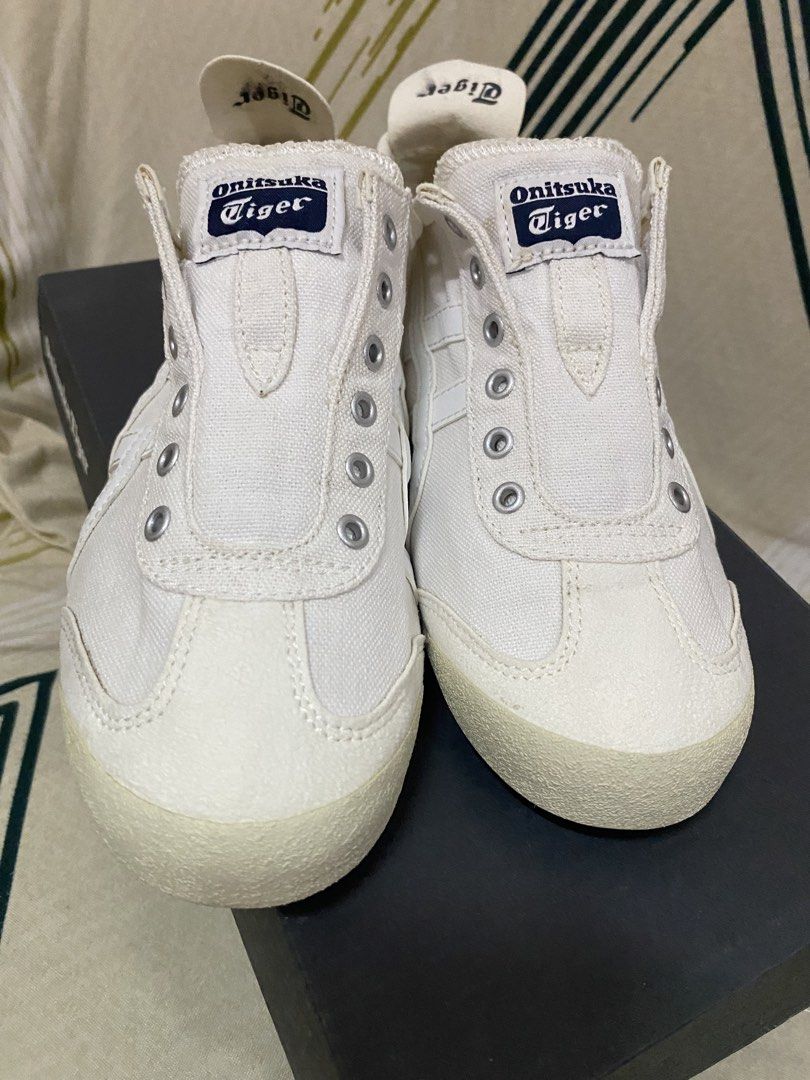 Onitsuka Tiger Mexico 66 Slip On (Category: Sneakers) located in Cabanatuan. Submitted by yerichum (Listing ID 1470037185, Image 3). Description: Selling my own shoes. Barely used, ayaw ko kasi madumihan (wrong choice of color). Bagong palinis by pro shoe cleaner then tinago ko na. Bought thru legit japan pasabuy. Good deals na since mataas ang price nowadays dahil mataas rin rate ng japanese yen Size: Euro 37 (23cm).