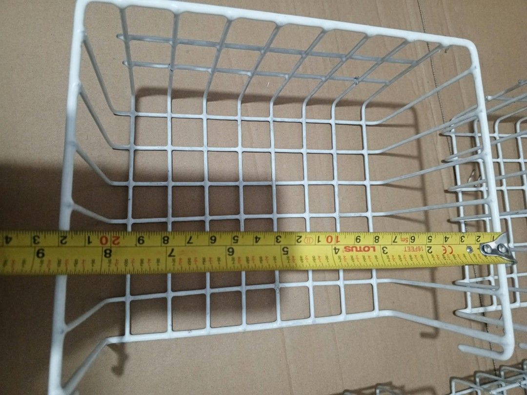 Open-end wire Mesh Hanging Basket Organizer (Category: Storage Boxes & Baskets) located in Valenzuela. Submitted by jacemarie (Listing ID 1470024002, Image 2). Description: - Set of 4 white wire storage baskets metal wire with a clean white coating - Clean and ready to use (refer to pictures for exact measurements) - Good for Sari-sari Store.