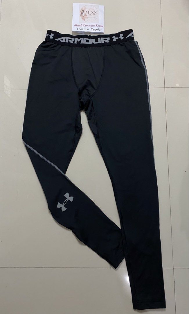 Original Under Armour Men's Compression Leggings Black (Category: Activewear) located in Taguig. Submitted by mixxstuffsshop (Listing ID 1470097291, Image 3). Description: 👉Original Under Armour Compression Leggings for Men 👉Price : 680 👉Size fit to small to medium frame : L-36" / W- 26"-30" Stretch 👉Good Condition 👉Location: Central Signal Taguig.