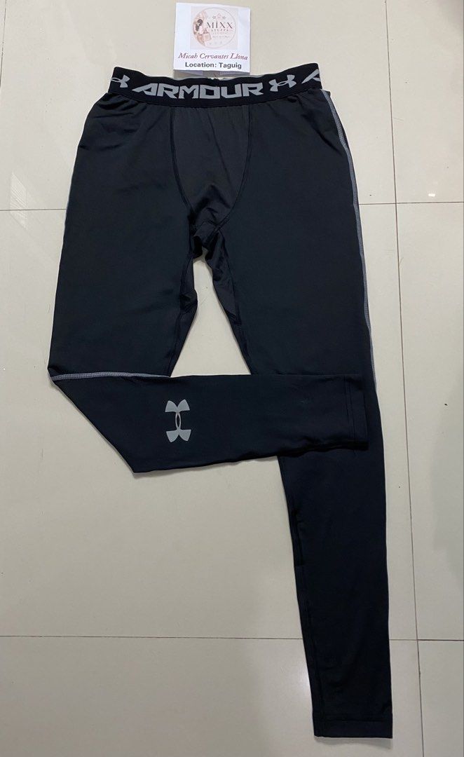 Original Under Armour Men's Compression Leggings Black (Category: Activewear) located in Taguig. Submitted by mixxstuffsshop (Listing ID 1470097291, Image 2). Description: 👉Original Under Armour Compression Leggings for Men 👉Price : 680 👉Size fit to small to medium frame : L-36" / W- 26"-30" Stretch 👉Good Condition 👉Location: Central Signal Taguig.