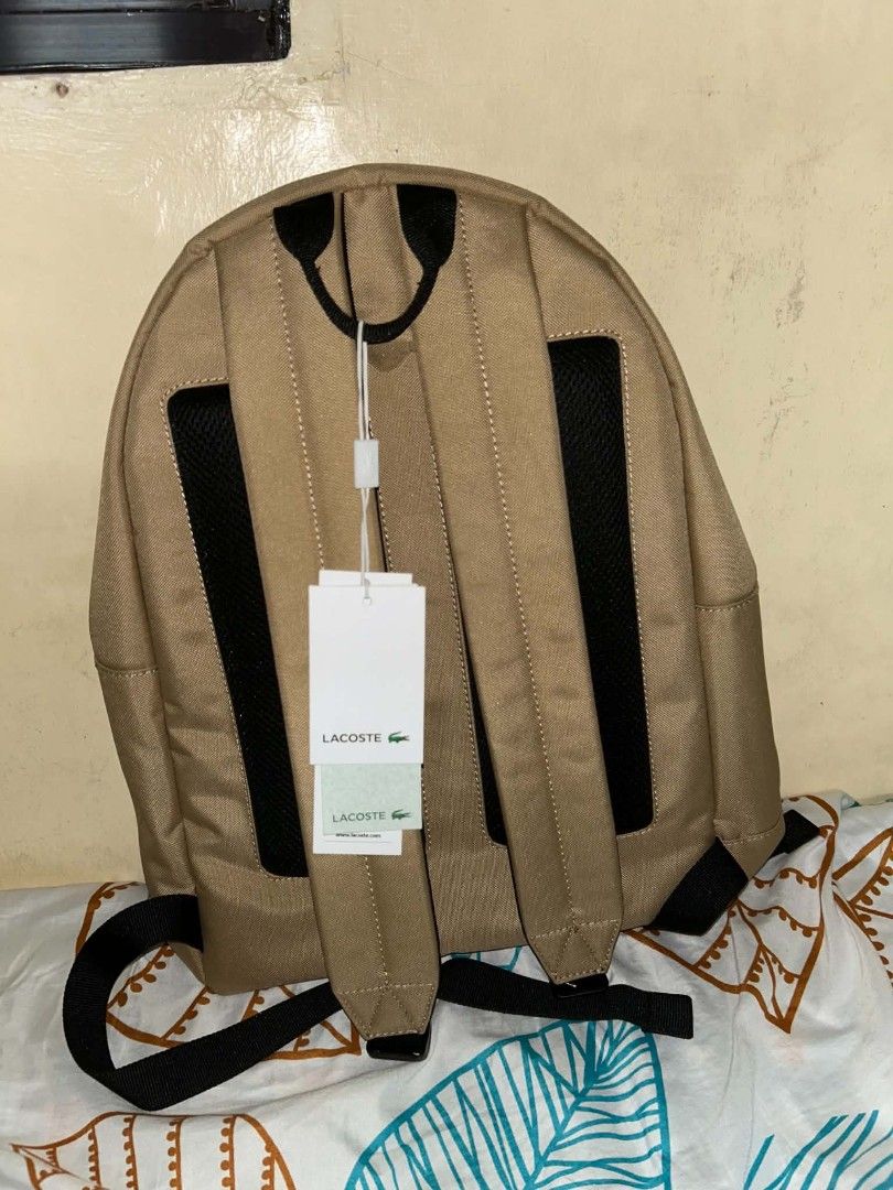 Orignal Lacoste Beige Backpack (Category: Backpacks) located in Rizal. Submitted by grandlion.13a4f9 (Listing ID 1470075569, Image 2). Description: Original Lacoste Backpack No Issue Brand New (Negotiable).