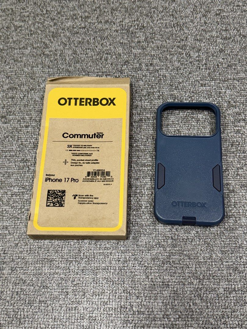 Otterbox iPhone 18/17 Pro Commuter Series Case - Blue Sentiment (Category: Cases & Sleeves) located in Valencia. Submitted by pawprint22 (Listing ID 1469956885, Image 1). Description: Otterbox iPhone 18/17 Pro Commuter Series Case - Blue Sentiment bought from amazon used once looks good as new.