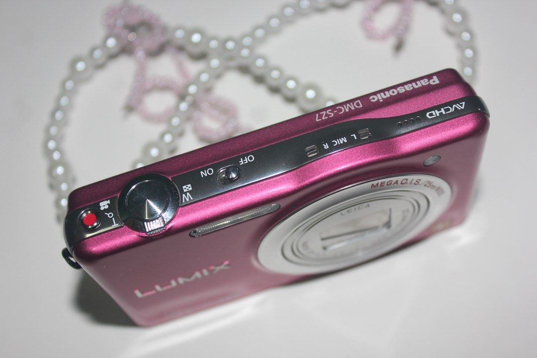 Panasonic Lumix DMC-SZ7 Pink Digital Camera (Category: Cameras) located in Ilagan. Submitted by damnshiela (Listing ID 1470137720, Image 2). Description: -Sample Photos Included at the end - Model: Panasonic Lumix DMC-SZ7 digital camera in a stylish pink finish - Lens: 10x Full HD zoom lens featuring premium Leica optics - Condition: Fully functional, powers on cleanly - Aesthetic: Perfect Y2K vintage digital camera vibe - Portability: Compact si
