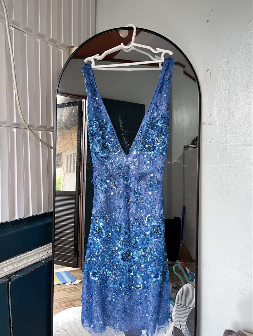 Periwinkle sequin fully beaded dress (Category: Dresses) located in Guinobatan. Submitted by rosseeey (Listing ID 1469967424, Image 1). Description: Xs-med So pretty in actual ✨.