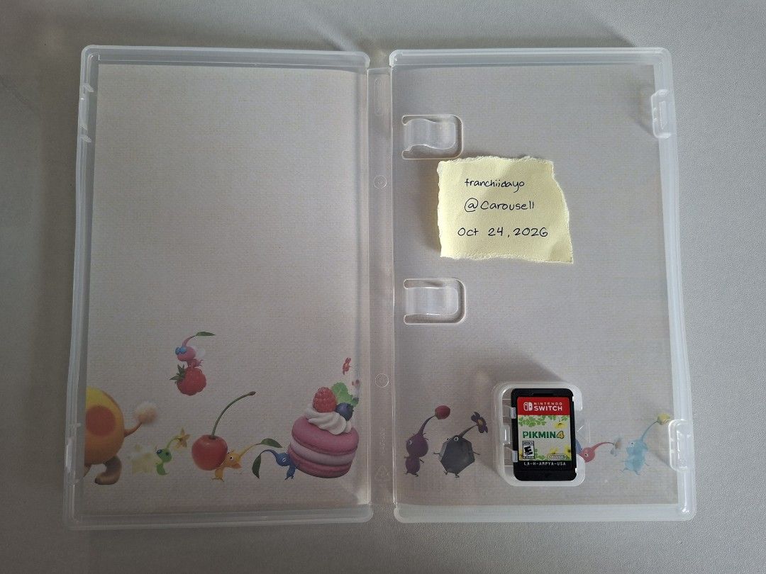Pikmin 4 - Nintendo Switch Game (Category: Nintendo) located in Pasay City. Submitted by franchiidayo (Listing ID 1470029495, Image 3). Description: There may be minimal scratches on the case but the game card works fine with no issues. Shipping fee to be shouldered by buyer NO LOWBALLING, I will not entertain these offers and will ignore you if you do DISCLAIMER: Do NOT leave offers if you cannot do Pay as You Order, its rude and unprofessional 