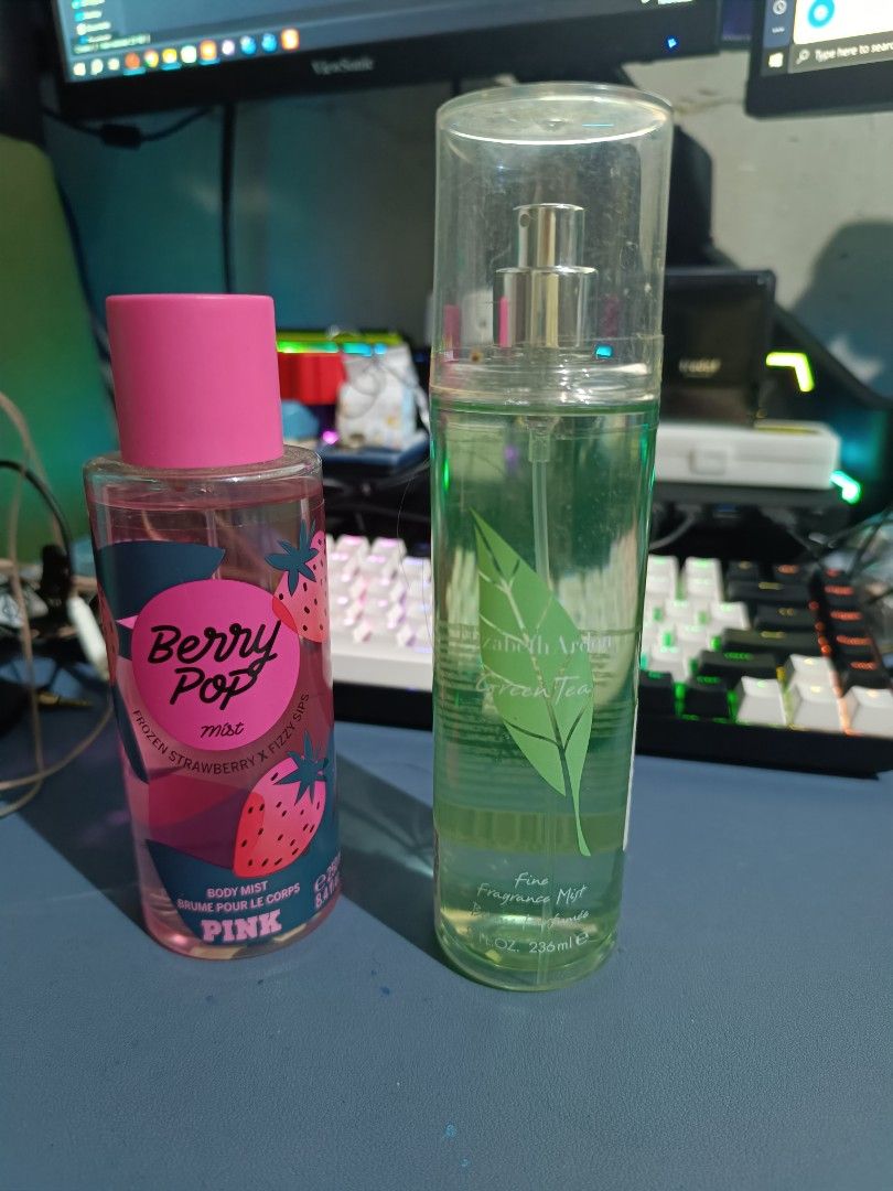 PINK Berry Pop Victoria Secret (Category: Fragrance & Deodorants) located in Caloocan City. Submitted by glynneb (Listing ID 1470073770, Image 1). Description: - PINK Berry Pop: Sweet strawberry scent with fun pink graphics - Condition: Both bottles are full - Perfect for everyday wear - Grab the set or message me for individual prices!.