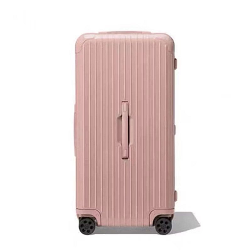 Pink Luggage 28” & 32” (Category: Luggage) located in Manila. Submitted by yuShin09 (Listing ID 1469994117, Image 1). Description: - Color: Stylish pink with a modern vertical ribbed design ung bigger I used it once for my london trip. - 28” still new - Issue 1 lang ung zipper nya defective but can still be used pero cannot lock lang for ₱1,000 only - 32” Used - needs to be cleaned ung rubber part dumumi nung bec of handling sa airport not sure i