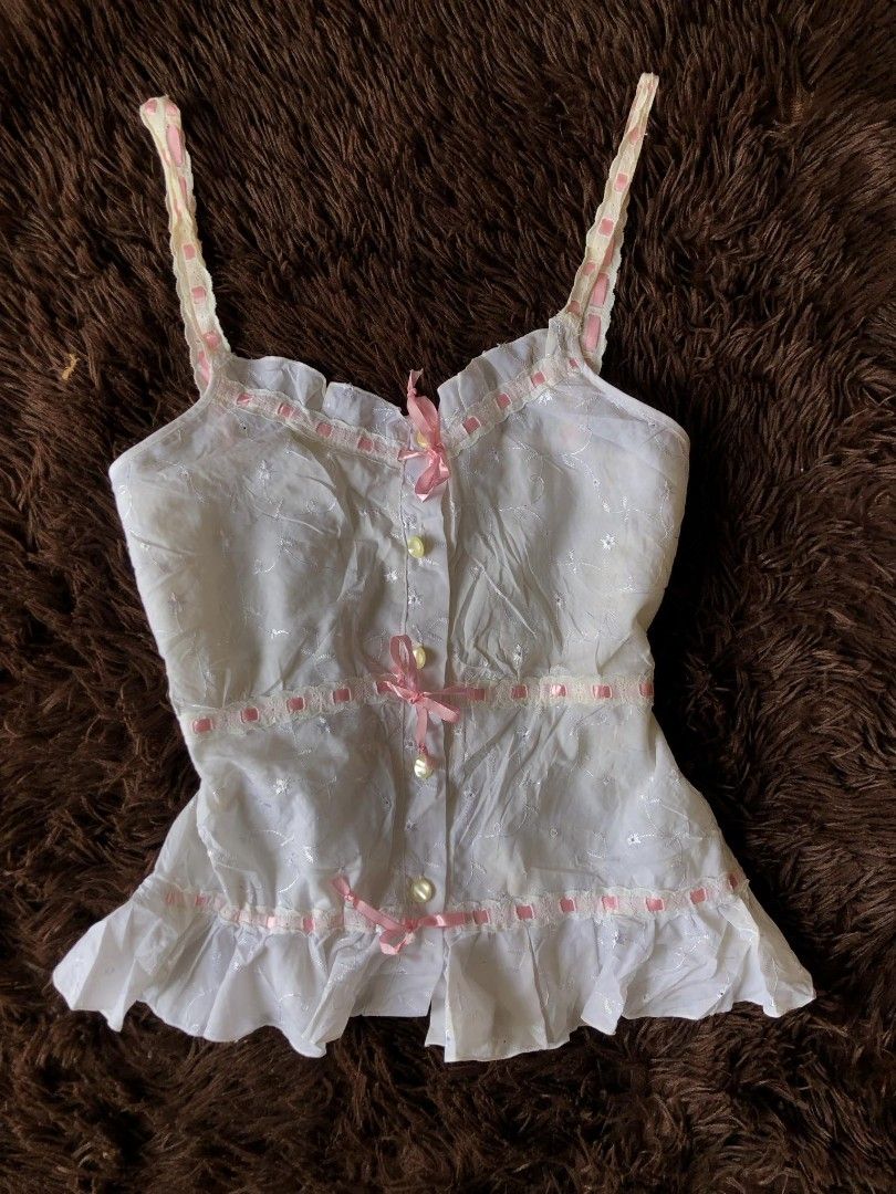 Pink Ribbon Trim Camisole (Category: Sleeveless) located in Tagum. Submitted by zealfish_9718e4 (Listing ID 1470018030, Image 1). Description: .
