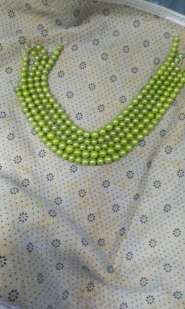 Pistachio fresh water pearl (Category: Necklaces) located in Malabon City. Submitted by aishahgirlshop (Listing ID 1470140589, Image 2). Description: 💯 % Authentic fresh water pearl Pistachio 18" with clasp round quality pearl lusterious with Authenticity card and velvet box Gcash payment only.