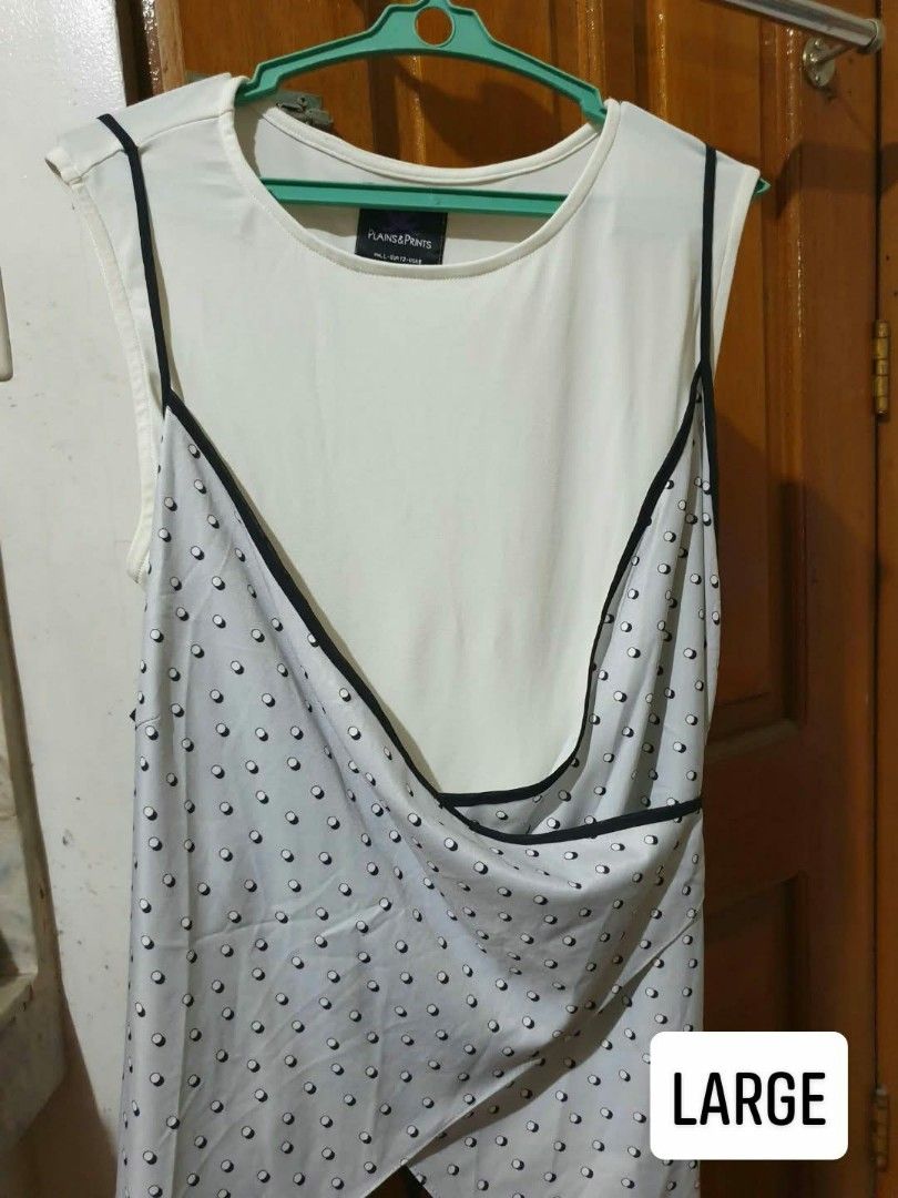 Plains & Prints Assorted Blouses Take All (Category: Blouses) located in Las Pinas. Submitted by anggesmart (Listing ID 1470020535, Image 1). Description: - Brand: Plains & Prints - Color: White with blue floral graphic print - Style: Collared neckline with short sleeves - Size: XL, Large, Medium sizes - Condition: Clean and well-maintained - Lightweight and comfortable fabric ** For Take All only.