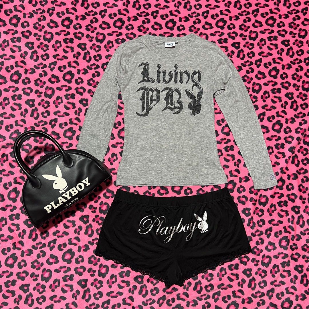 Playboy longsleeve, Playboy bag (Category: Longsleeves) located in Quezon City. Submitted by __bbbooo (Listing ID 1470018481, Image 1). Description: playboy longsleeve size large ₱999 playboy bag ₱2,499.