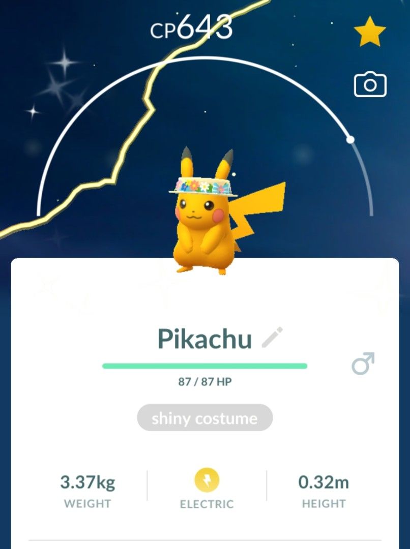 Pokemon Go Shiny Pikachu w/ flower hat (Category: In-Game Products) located in Agdangan. Submitted by dhawnnn (Listing ID 1470018665, Image 1). Description: Shiny Pikachu w/ flower hat Registered trades only! (you must have any shiny pikachu, caught or got from trade) Page: Dhawn Manzo Chat me if you have any questions!.