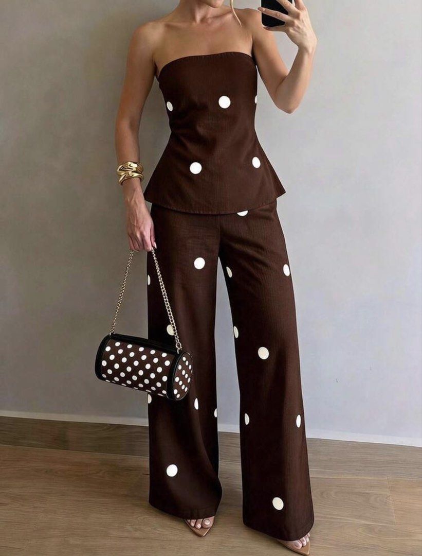 Polka Bandeau Top and Pants (Category: Sets or Coordinates) located in Manila. Submitted by juliaxgamboa (Listing ID 1470012656, Image 1). Description: Coordinates.