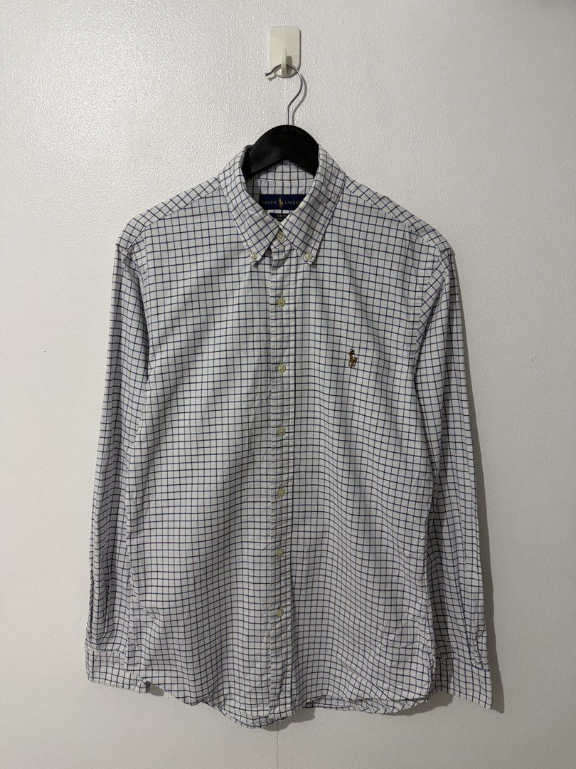 Polo by Ralph Lauren - Button Down Long Sleeve Polo - Checkered (Category: Formal Shirts) located in Caloocan City. Submitted by thriftingbanana (Listing ID 1470082726, Image 1). Description: Excellent No issue Medium Width 20 inches Length 29 inches.