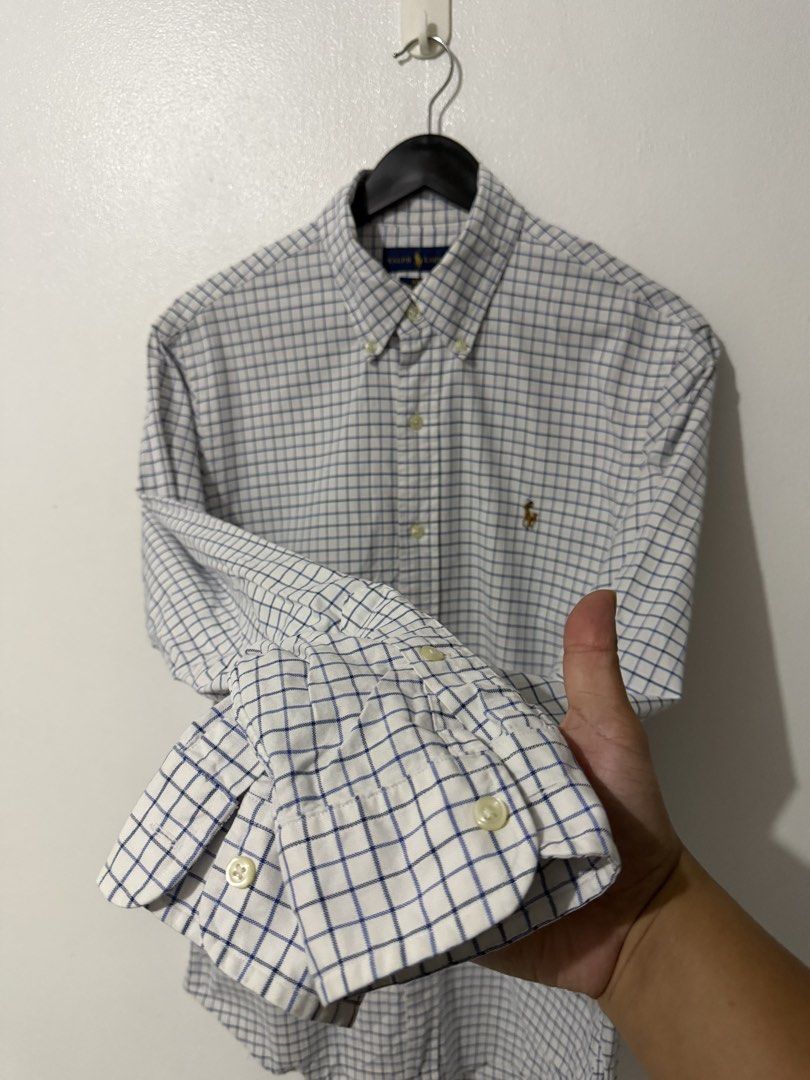 Polo by Ralph Lauren - Button Down Long Sleeve Polo - Checkered (Category: Formal Shirts) located in Caloocan City. Submitted by thriftingbanana (Listing ID 1470082726, Image 2). Description: Excellent No issue Medium Width 20 inches Length 29 inches.
