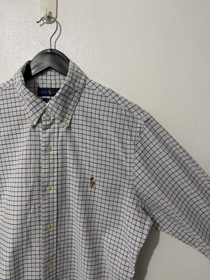 Polo by Ralph Lauren - Button Down Long Sleeve Polo - Checkered (Category: Formal Shirts) located in Caloocan City. Submitted by thriftingbanana (Listing ID 1470082726, Image 3). Description: Excellent No issue Medium Width 20 inches Length 29 inches.