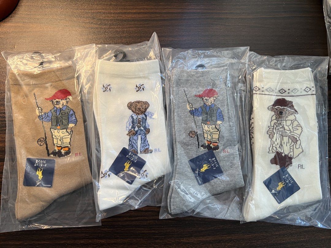 Polo Ralph Lauren Bear Socks Multiple Colors Available (Category: Socks) located in Makati City. Submitted by ciriacoria (Listing ID 1470053538, Image 3). Description: - 100% Authentic Polo Ralph Lauren Polo Bear socks - Made in Japan with high-quality organic cotton blend - Brand new, sealed in original plastic packaging with tags attached - Colors available: White, grey, black, green, and blue - Perfect for adding classic style to your daily ou