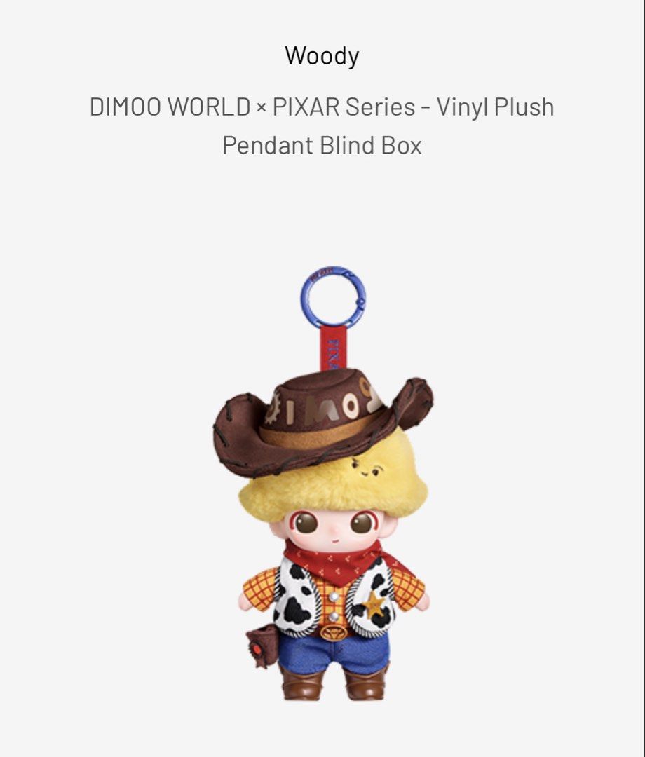 POP MART - WOODY - DIMOO WORLD × PIXAR (Category: Designer & Blind Box Toys) located in Valencia. Submitted by pawprint22 (Listing ID 1469953221, Image 2). Description: bought from pop now! box is sealed never been open.