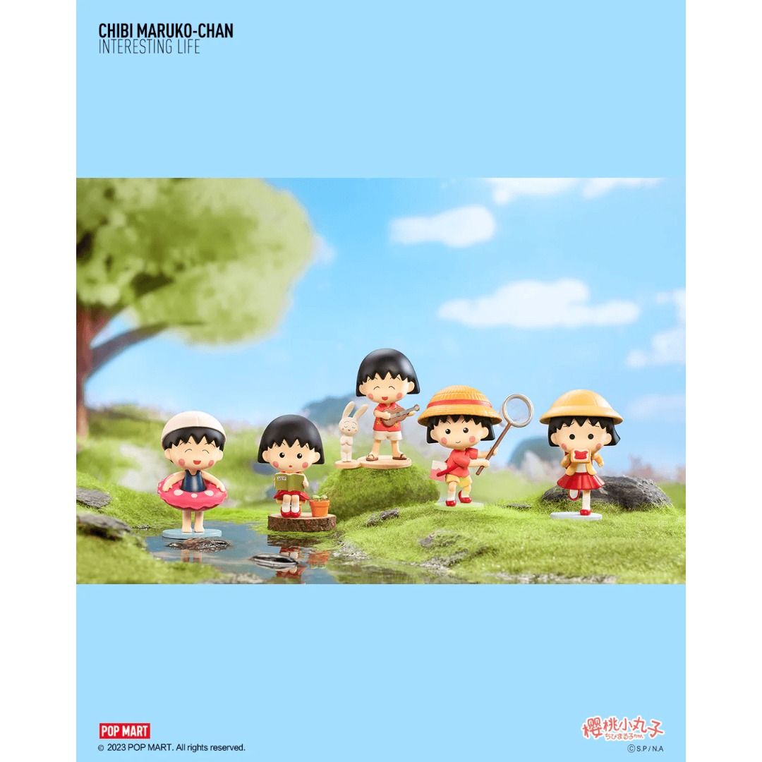 [Pop Mart] Chibi Maruko-chan's Interesting Life Series (Category: Designer & Blind Box Toys) located in Valenzuela. Submitted by littlechopletsph (Listing ID 1470085533, Image 2). Description: P800 EACH / P750 EACH IF BUYING 3 OR MORE Insect Collecting Game Overslept Cool Summer Observation Log of Potted Plant Swimming Lesson Be Late Talking on the Phone Dinner Time For Homework - Opened box, sealed foil MOP: Gcash/BPI MOD: J&T/SDD.