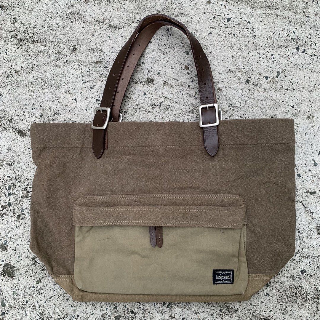 Porter Bridge Tote Bag (Category: Belt bags, Clutches and Pouches) located in Cavite. Submitted by francuhstuff_ph (Listing ID 1470008757, Image 1). Description: Porter Bridge Tote Bag Medium to Large Length: 13 Width: 19 Depth: 6.8 Strap drop: 8 Used good condition Minor flaw.