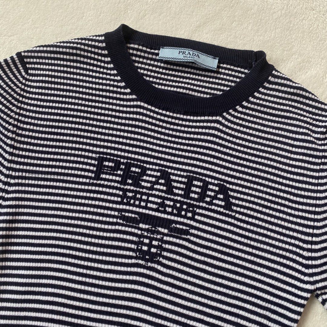 💫PRADA Knitted Stripped Top (Category: Luxury Apparel) located in Manila. Submitted by yourdaily_obsessions (Listing ID 1470093240, Image 2). Description: Item: PRADA •size: 36 on tag, can fit S-M •Classy and elegant top!✨ • As new!💯 - Notes before making an offer❗️ •Photos are provided for self authentication. •Bogus/irresponsible buyer auto blocked •Check details first, to see minimal flaw/issue if any. •Payment First. No payment, no reservat