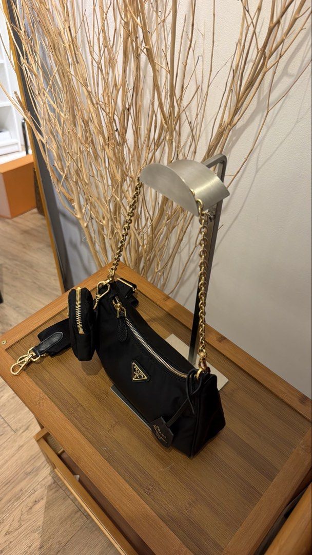 Prada Reedition 2005 Multipochette Gold Hardware (Category: Luxury Bags & Wallets) located in Manila. Submitted by rangel2017 (Listing ID 1470063558, Image 3). Description: Authentic Prada Multipochette Reedition 2005 Gold Hardware ( Hard to find) Complete Set with copy of receipt 73,000 Nuvali Sta Rosa Laguna.