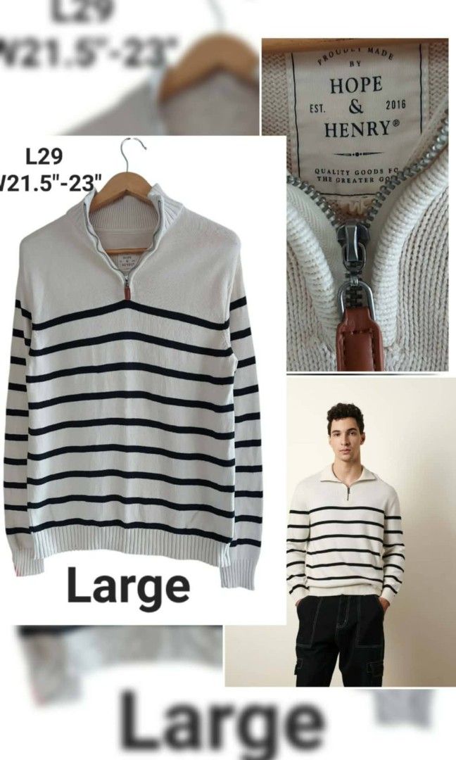 Preloved casual Men knitted Qzip (Category: Activewear) located in Manila. Submitted by vestir.thrifts (Listing ID 1469977371, Image 2). Description: Preloved Men's casual knitted Qzip sizes and dimensions are already indicated each photos Prices starts at 369.00 upto 389.00 each only "NO FREE SF".