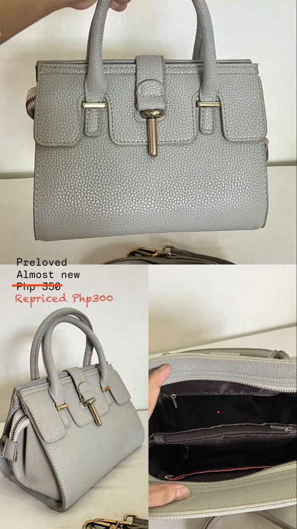 Preloved Handbags Various Styles and Colors (Category: Tote Bags) located in San Mateo. Submitted by kimmie36512 (Listing ID 1470020702, Image 3). Description: - Preloved bags available for individual purchase - Variety of styles including grey top handle bag, red studded box bag, and red jelly shoulder bag - Assorted sizes, materials, and designs shown in the pile - Affordable prices marked on individual pieces in the photos - Send a message to 