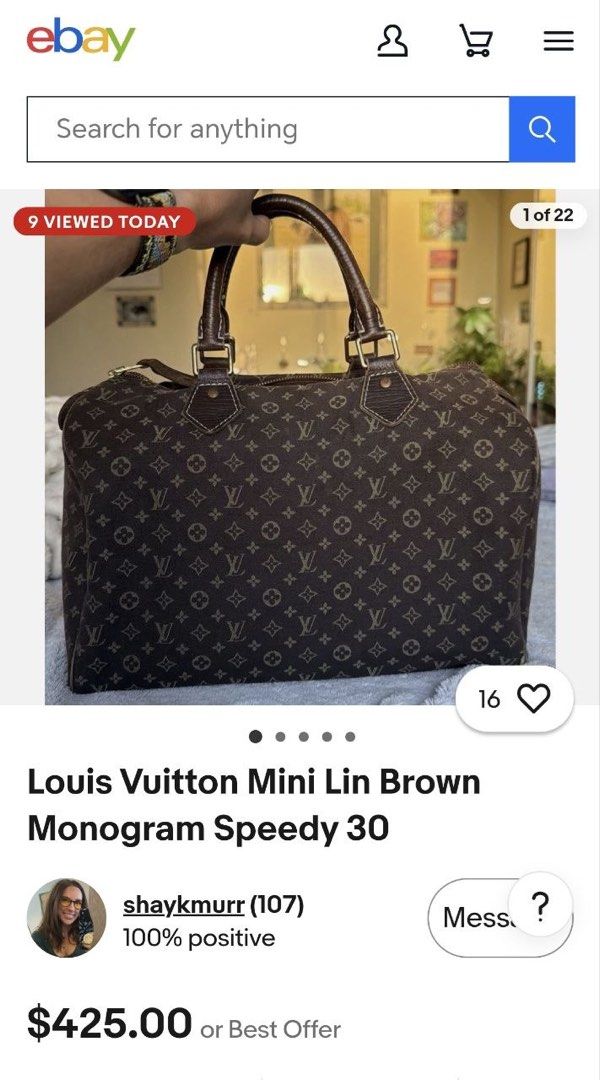 Preloved LV minilin no code (Category: Luxury Bags & Wallets) located in Manila. Submitted by nylan1227 (Listing ID 1469958224, Image 1). Description: Repaired piping area.