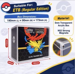 Magnetic Pokemon ETB Acrylic Case, Toys & Collectibles, Trading Cards ...