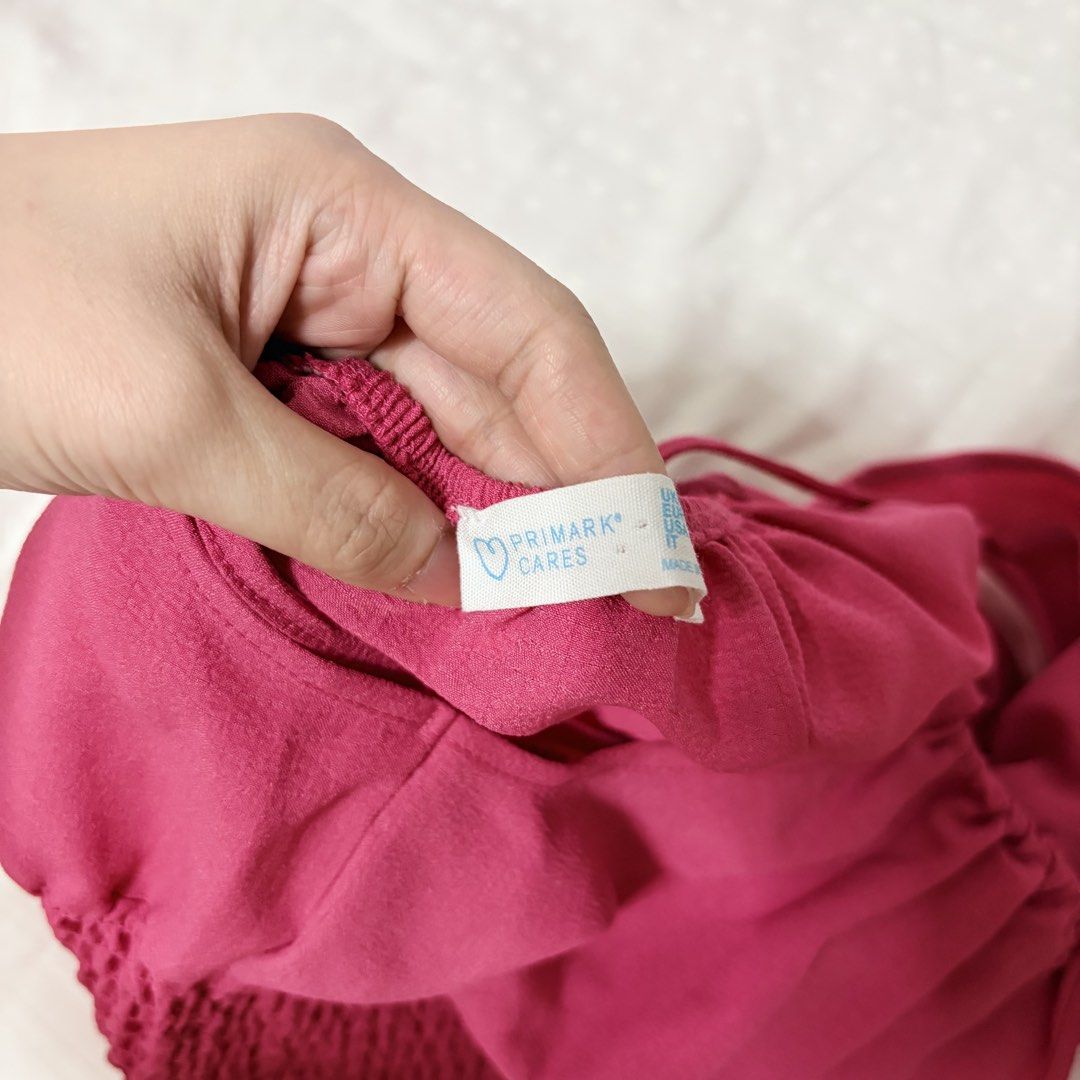 Primark Pink Smocked Tank Top (Category: Sleeveless) located in Marikina City. Submitted by pial21 (Listing ID 1470000489, Image 3). Description: Primark Pink Cami Smocked Top Size small Never used.