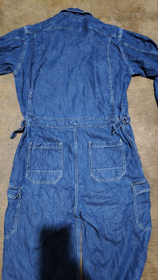 PROG Denim Jumpsuit Overall Size 3L Hamure (Category: Jumpsuits) located in La Paz. Submitted by carou89146 (Listing ID 1470110433, Image 3). Description: Proudrace Authentic - Brand/Maker: Hamure Corporation - Style: PROG heavy-duty workwear denim jumpsuit - Color: Blue - Size: 3L (tag inside) - Material: 100% cotton - Features: Long sleeves, front zipper, multiple utility pockets on chest and legs, adjustable waist tabs with metal buckles - Con