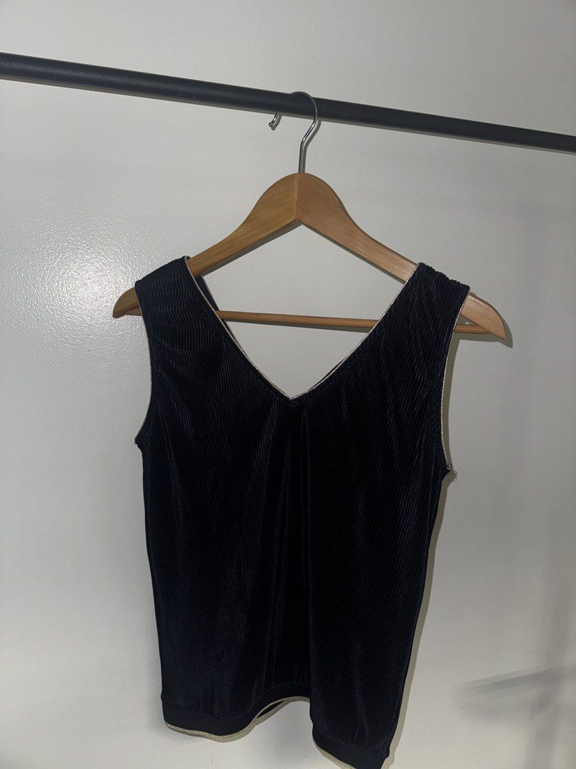Promod Dark Blue Top (Category: Sleeveless) located in Quezon City. Submitted by coolmomma (Listing ID 1470037996, Image 1). Description: Good as new Length 23 in. Fits small to medium.