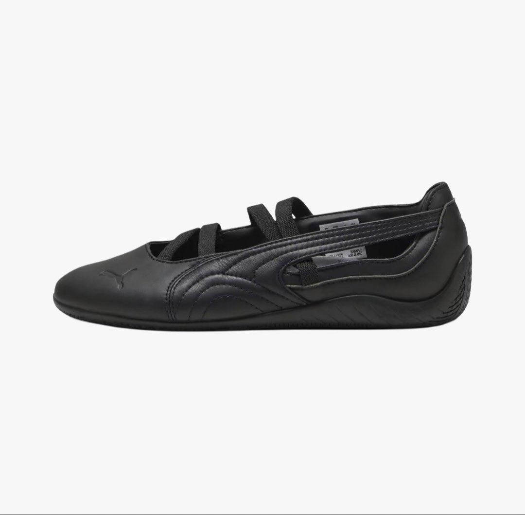 Puma Black Ballet Speedcat Sneakers (Category: Sneakers) located in Manila. Submitted by mdl72 (Listing ID 1469965688, Image 1). Description: - Brand: Puma - Style: Slip-on ballet sneakers - Material: Smooth leather upper with flexible rubber sole - Design: Elegant cross-strap elastic detailing and subtle debossed Puma cat logo - Profile: Low-profile with clean stitching lines - Mode of Payment: GCash.