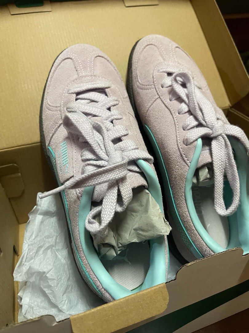 PUMA Palermo “Lavender Alert / Safe Lake” (Category: Shoe inserts) located in Manila. Submitted by aya_18.wolf (Listing ID 1470037046, Image 3). Description: PUMA Palermo “Lavender Alert / Safe Lake” (Rose Mauve/Light Blue) Price: 5000 (Slightly negotiable for serious buyers) Condition: 100% Brand New In Box (BNIB) • Size: 6.5 US • Issue: NO ISSUES AT ALL. • This was an impulse buy and has never been worn or used outside. Just stored inside the b